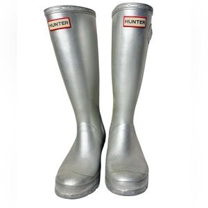 Hunter Silver Women's Winter & Rain Boots